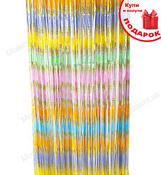 Шторка із фольги для фотозони, 2х1 м., ombre lines