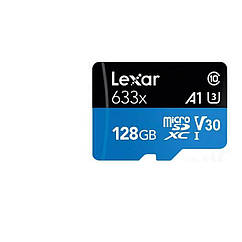 Професійна оригінальна карта пам'яті LEXAR micro SD 128 Gb class 10 633x.