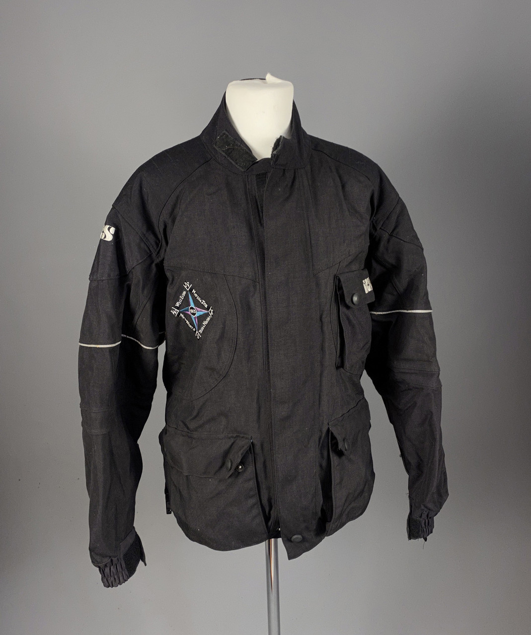Куртка мотокуртка IXS, черная, легкая, с защитой спины, Очень хорошее состояние - фото 1 - id-p1541510280
