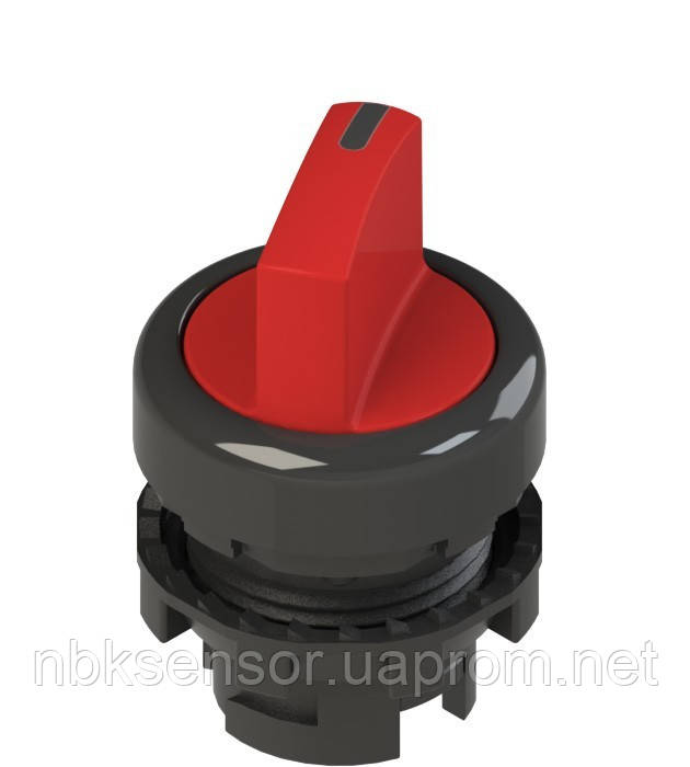 Селектор із короткою ручкою, 2-позиційний червоний з маркуванням, E2 1SE12AVA31AB Pizzato Elettrica
