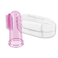 Зубна щіточка з масажом для ясен рожева BabyOno (5901435412893)
