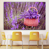 Модульна картина Лаванда в кошику 90, 60, 1