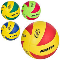Мяч волейбольный MS 3424 (20шт) официальный размер, 260-280г, ПУ, ламинирован, 4цвета, в кульке