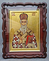 Фігурний кіот для ікони з внутрішньої девевянной рамою і штапиком під золото, фото 2