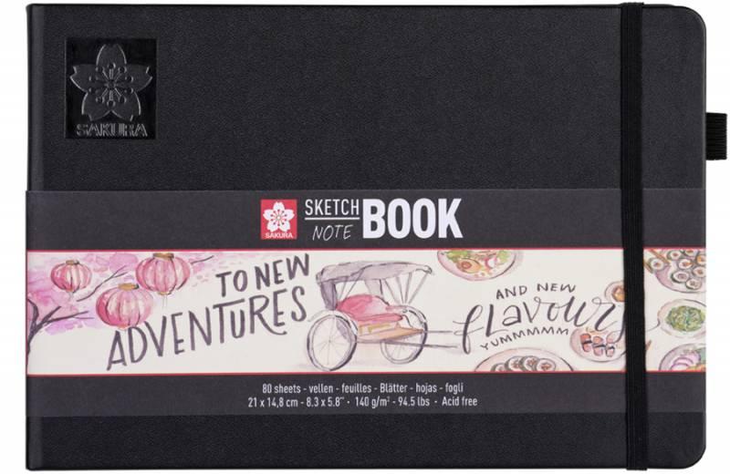 Блокнот Sakura Sketch 21х14,8 cм кремово-білий папір сторінок 80 аркушів 140 г/м, 94140004, фото 1