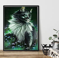 Алмазна мозаїка "Кошка", картина стразами. 20*30 см
