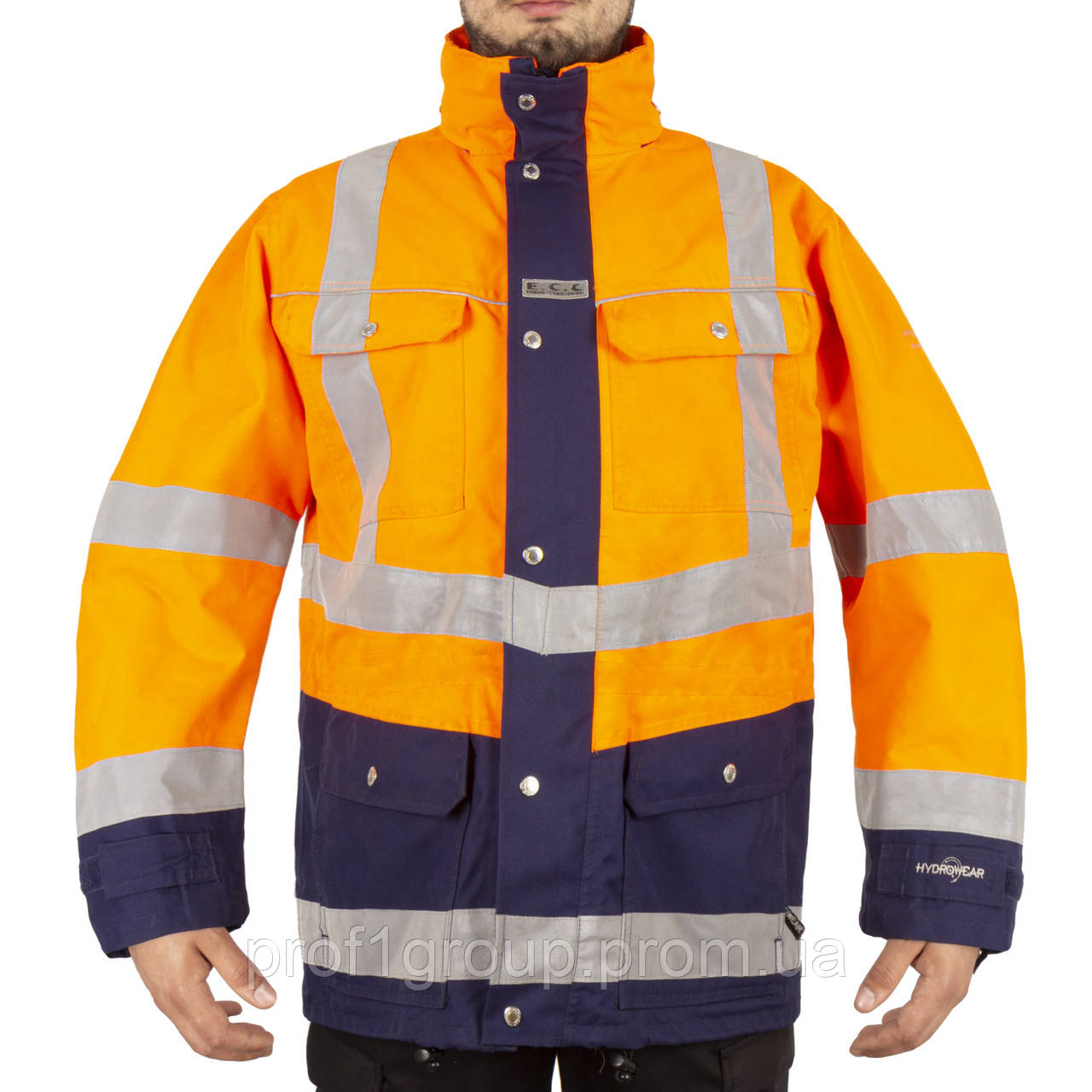 Куртка німецька вологозахисна зі світловідбивачами Helly Hansen 3M WORK JACKET SCOTCHLITE ™ б/в Orange S