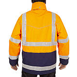 Куртка німецька вологозахисна зі світловідбивачами Helly Hansen 3M WORK JACKET SCOTCHLITE ™ б/в Orange S, фото 2