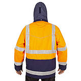 Куртка німецька вологозахисна зі світловідбивачами Helly Hansen 3M WORK JACKET SCOTCHLITE ™ б/в Orange S, фото 5