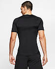 Футболка компрессійна чоловіча Nike Pro Top поліестер чорна (BV5631-010), фото 4