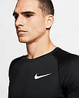 Футболка компрессійна чоловіча Nike Pro Top поліестер чорна (BV5631-010), фото 5