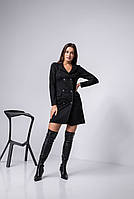 Платье-пиджак "4161" черное, Размеры 44,46,48,50