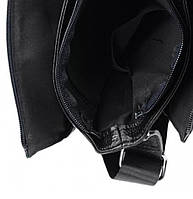 Чоловіча шкіряна сумка-месенджер через плечі Tiding Bag 85-2271 Чорна, фото 8