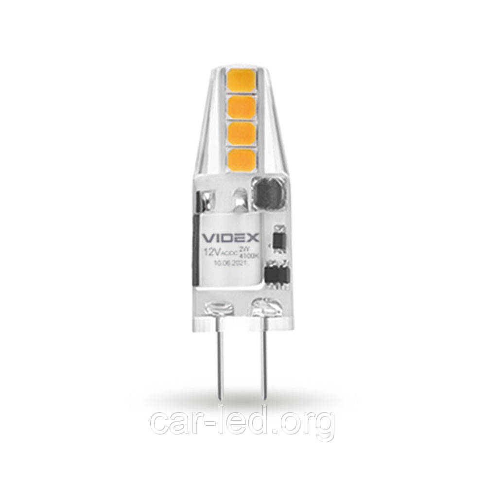 LED лампа VIDEX G4e 12V 2W G4 4100K, фото 1