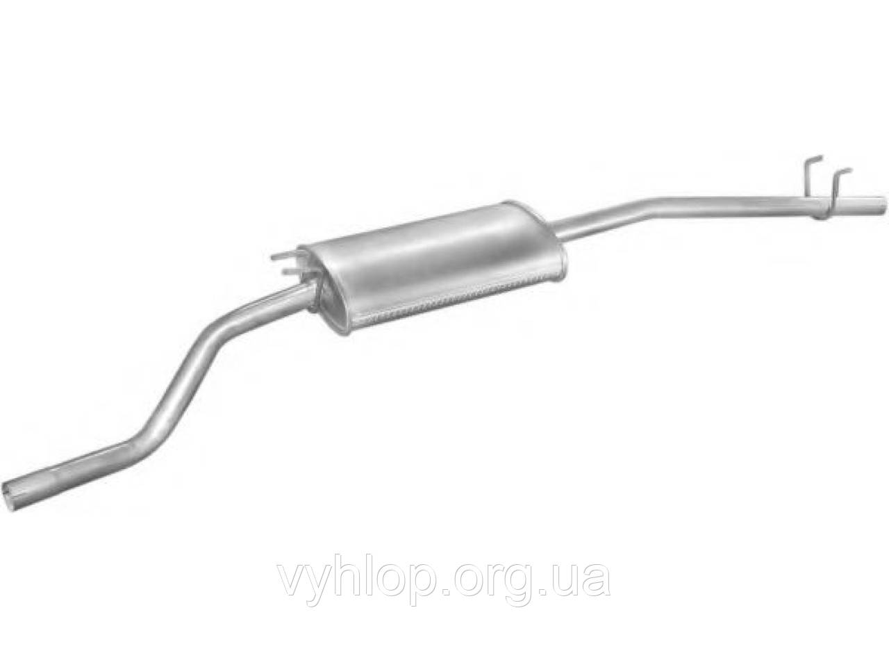 Глушник Сеат Терра (Seat Terra) 0.9 90-/1.3 D 04/90-94/1.4 D 04/90- (23.58) Polmostrow алюминизированный