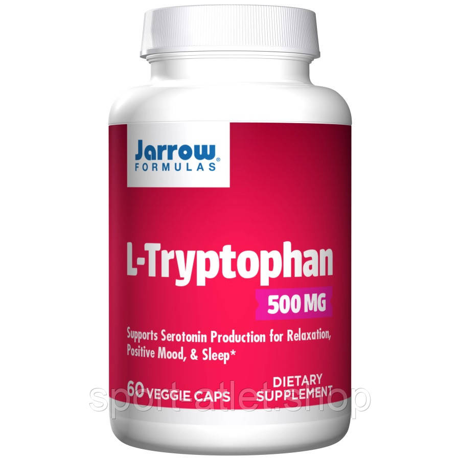Амінокислота Jarrow Formulas L-Tryptophan 500 mg, 60 капсул, фото 1