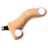 Насадка-фалоїтатор реалістичний із мошоком для секс-машини 21 см, інтимні іграшки для жінок, фото 2