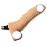 Насадка-фалоїтатор реалістичний із мошоком для секс-машини 21 см, інтимні іграшки для жінок, фото 8