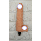 Насадка-фалоїтатор реалістичний із мошоком для секс-машини 21 см, інтимні іграшки для жінок, фото 5