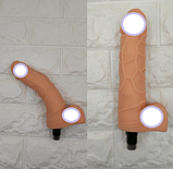 Насадка-фалоїтатор реалістичний із мошоком для секс-машини 21 см, інтимні іграшки для жінок, фото 7