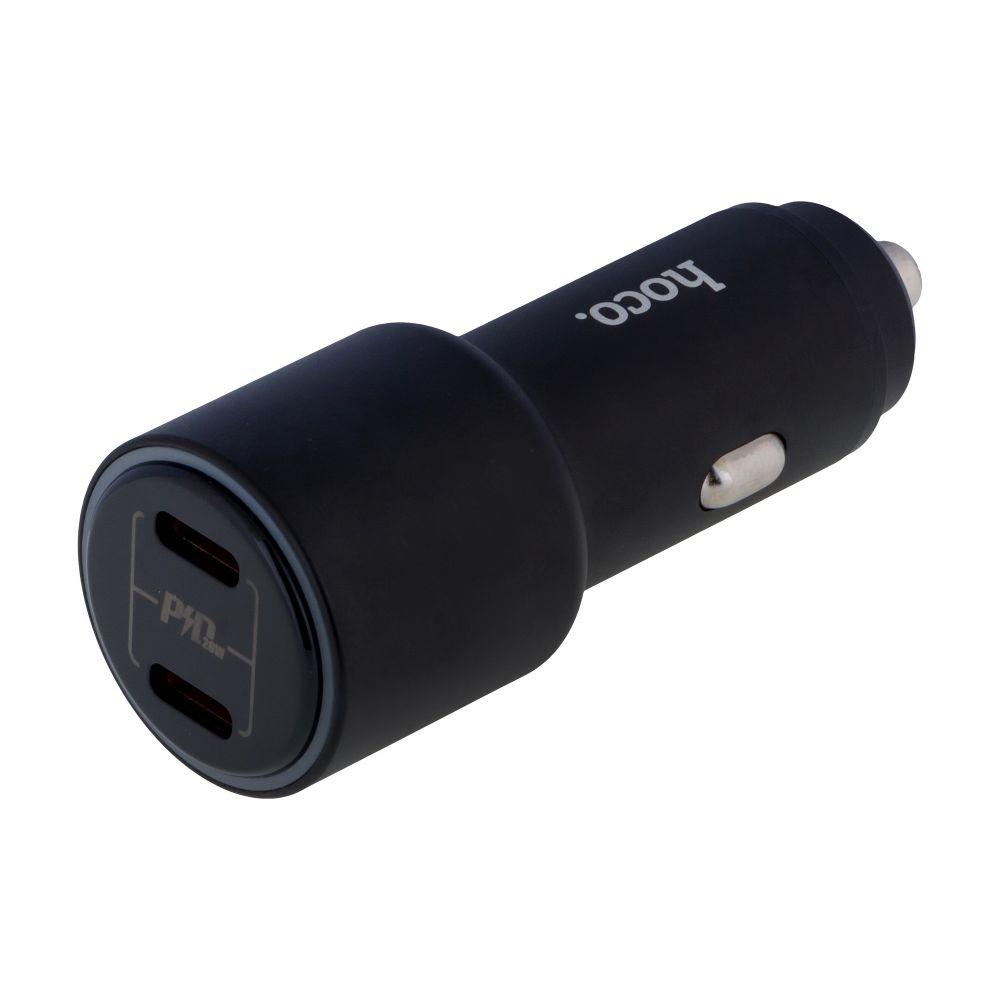 Автозарядний пристрій Hoco NZ3 Dual Port PD QC 3.0 Type C 40W Чорний