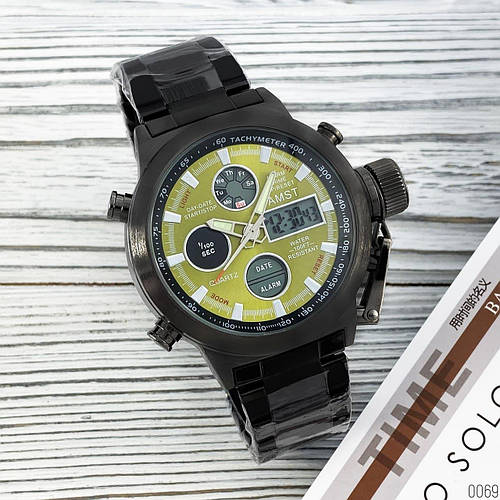 Командирские часы амст мужские противоударные Оригинал AMST 3003M Black ...