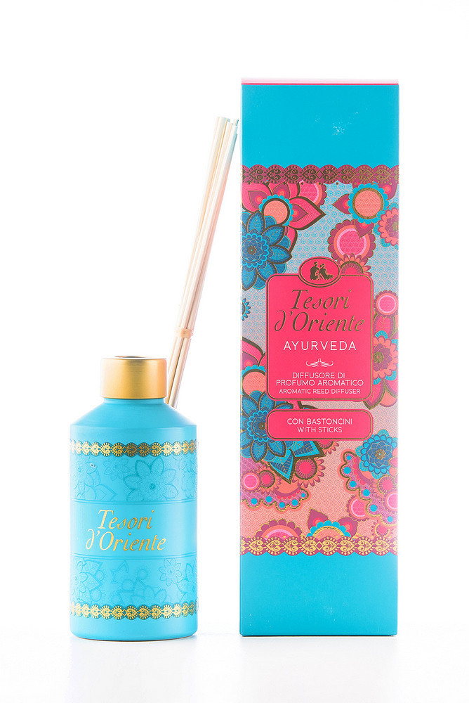 Ароматичний дифузор з паличками Tesori d`Oriente Аюрведа масло амли і пачулі 200 мл  (8008970050454), фото 1