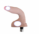 Насадка фалоїмітатор реалістичний із мошоком тілесний для секс машини 22 см, інтимні іграшки для жінок, фото 3