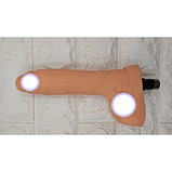 Насадка фалоїмітатор реалістичний із мошоком тілесний для секс машини 22 см, інтимні іграшки для жінок, фото 4