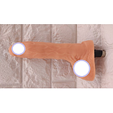 Насадка фалоїмітатор реалістичний із мошоком тілесний для секс машини 22 см, інтимні іграшки для жінок, фото 9