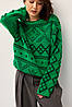 Джемпер oversize в українському стилі "Заріна" (зелений), фото 7