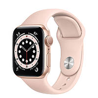 Умные смарт-часы Apple Watch Series 6 40mm Gold Aluminum Case with Pink Sand Sport Band (MG123) (Open Box)