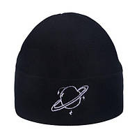 Шапка чоловіча / шапка Біні /шапка жіноча Біні / шапка укорочена / чорна шапка Планета