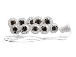 Підсвітка гримерного дзеркала LEDUA світлодіодна врізна з ручним вимикачем 11 шт. E27 білий