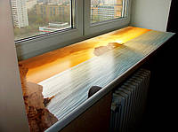 Покрытие силиконовое для подоконника, мягкое стекло с фото принтом 60 х 160 см