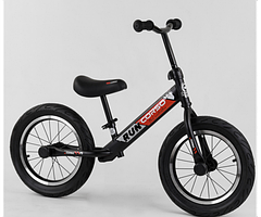 Біговел Corso Runner 14" CR-5136, стальна рама, надувні колеса, чорно-червоний