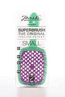 Гребінець для волосся зелений з фіолетовим Janeke Superbrush Small 86SP234 VV, фото 3