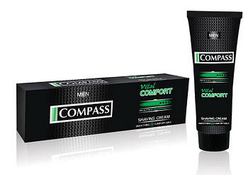 Крем для гоління Compass black Vital comfort 65 мл (3800023417390)