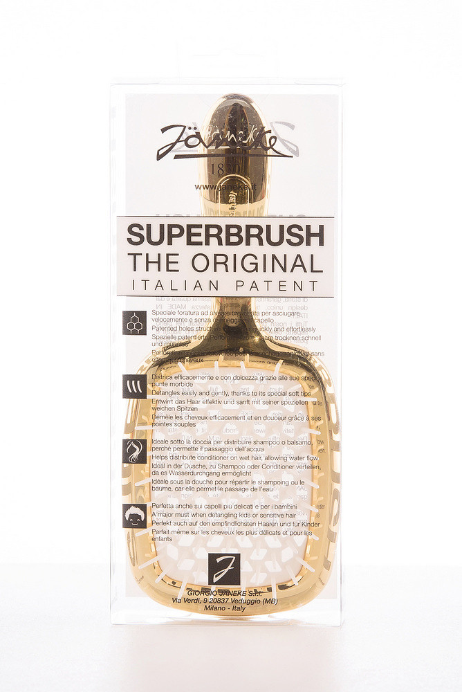 Гребінець для волосся золото з білим Janeke Superbrush AUSP230 BIA