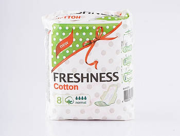 Гігієнічні прокладки FRESHNESS Сotton SOFT Normal 8 шт (4820164700211)