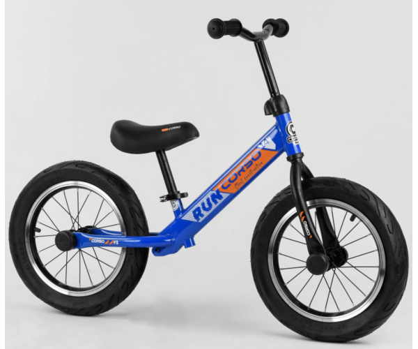 Біговел Corso Runner 14" CR-9571, стальна рама, надувні колеса, чорно-зелений
