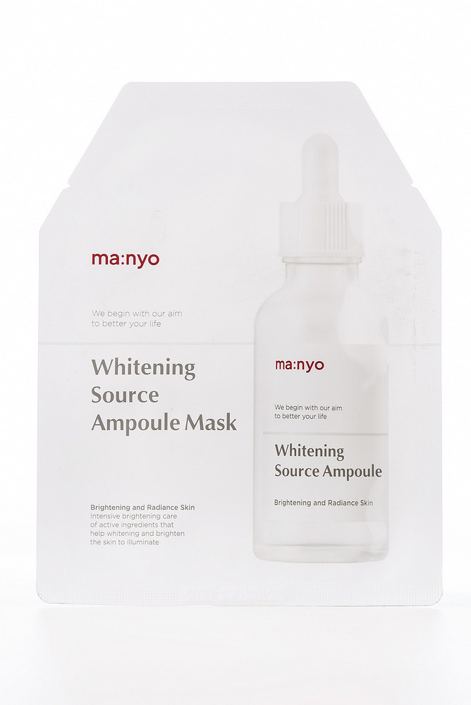 Manyo Factory Whitening Source Ampoule Mask Тканинна маска для обличчя з ніацинамідом проти пігментації, фото 1