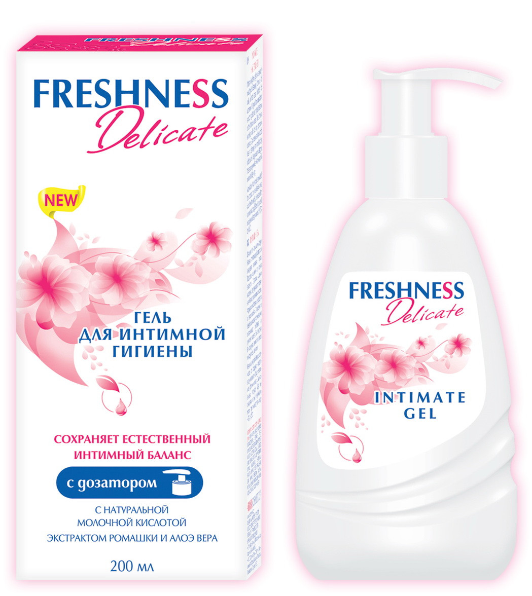 Гель для интимной гигиены с дозатором FRESHNESS Delicate (4 820 164 700 709)