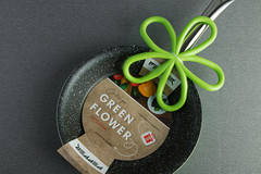 Сковорода PR-2105-28 GREEN FLOWER 28x5,8 см (+підставка), PEPPER