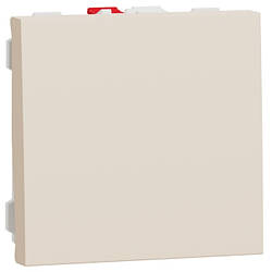 Unica New вимикач 1-клавішний схема 1, 10А, 2 модулі беж Schneider Electric, NU320144