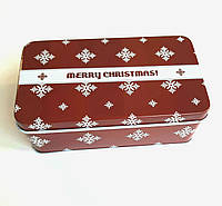 Коробка подарочная жестяная 10,5*6,5*4 см Новогодняя 4