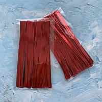 Декоративна зав'язка-зажим для пакетів, червоні, 50 шт / Декоративная завязка-зажим для пакетов, красные