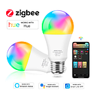 Розумна світлодіодна лампа Wi-Fi 10Вт RGB+2700+6500К Е27, керована з телефону, фото 6