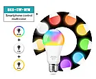 Розумна світлодіодна лампа Wi-Fi 12 Вт RGB+2700К+6500К Е27, керована з телефона, фото 5