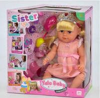 Кукла Yale baby "Sister" функциональная Сестричка 6 функций, с аксессуарами, в коробке